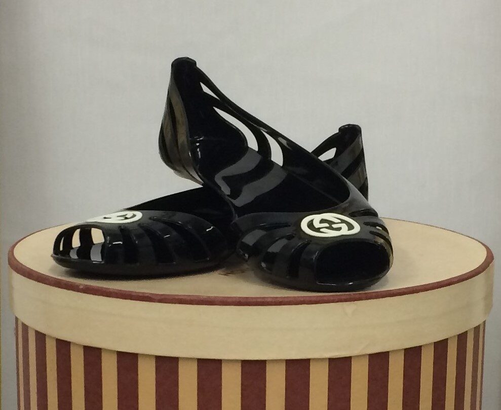 gucci marola jelly flats